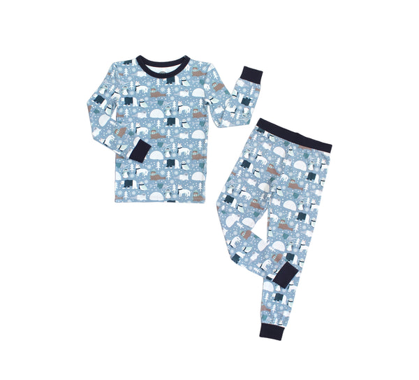 Bamboo Two Piece Long Sleeve Pajamas - Polar Pals