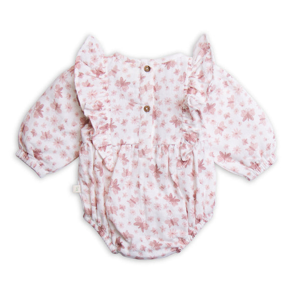 Ruffle Long Sleeve Bodysuit - Butterfly