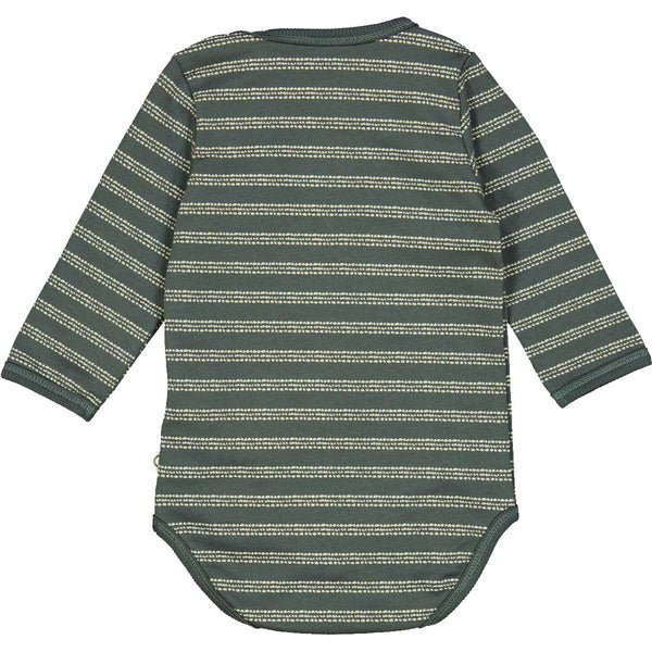 Long Sleeve Bodysuit - Balance Green Stripe