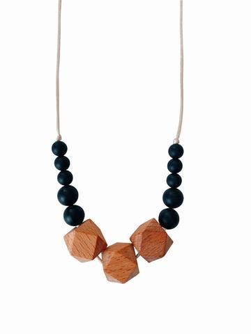 The Easton Teething Necklace - Black