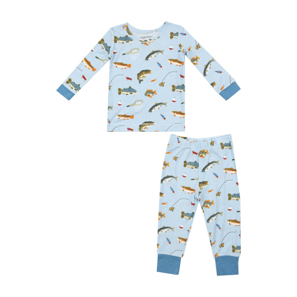 Long Sleeve Bamboo Loungewear Set - Fishing