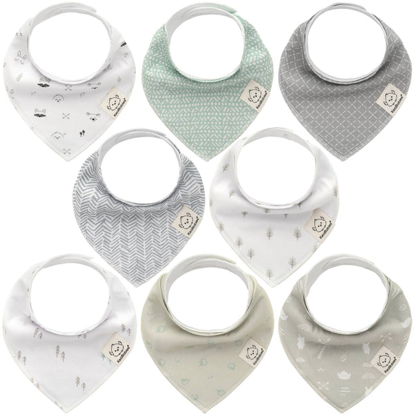 Organic Cotton Bandana Bibs - Nordic