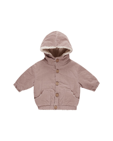 Corduroy Hooded Jacket - Mauve