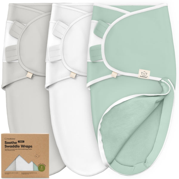 SOOTHE Zippy Swaddle Wraps - 3-Pack (Sage)