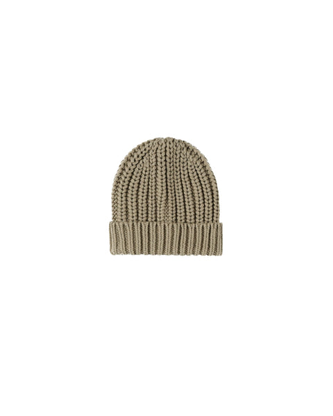 Chunky Knit Beanie - Olive