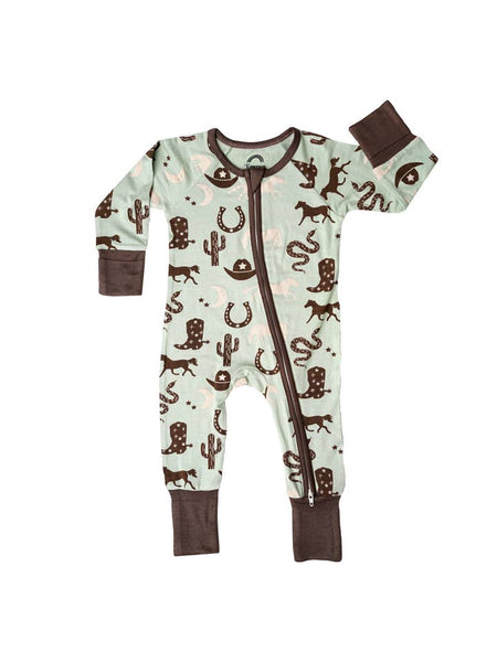 Bamboo Baby Convertible Romper - Giddyup!