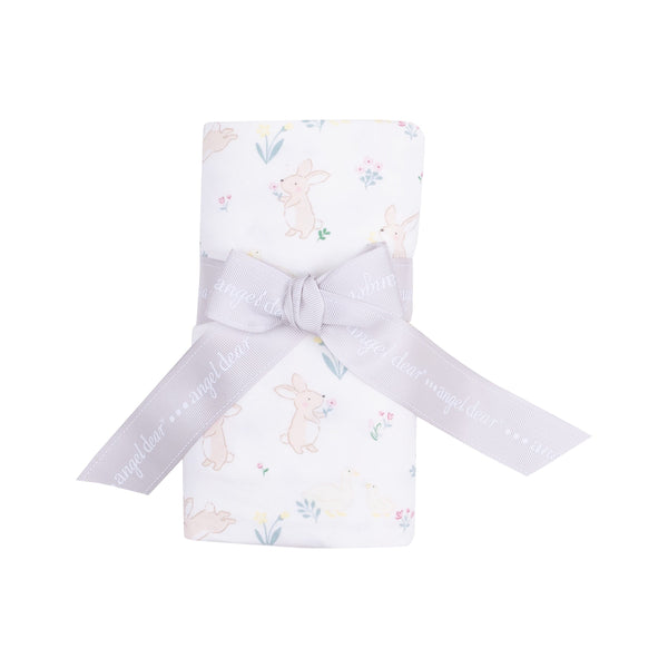 Bamboo Swaddle Blanket - Bunny and Duck