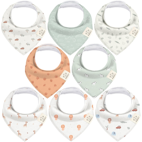 Organic Cotton Bandana Bibs - Wilderness