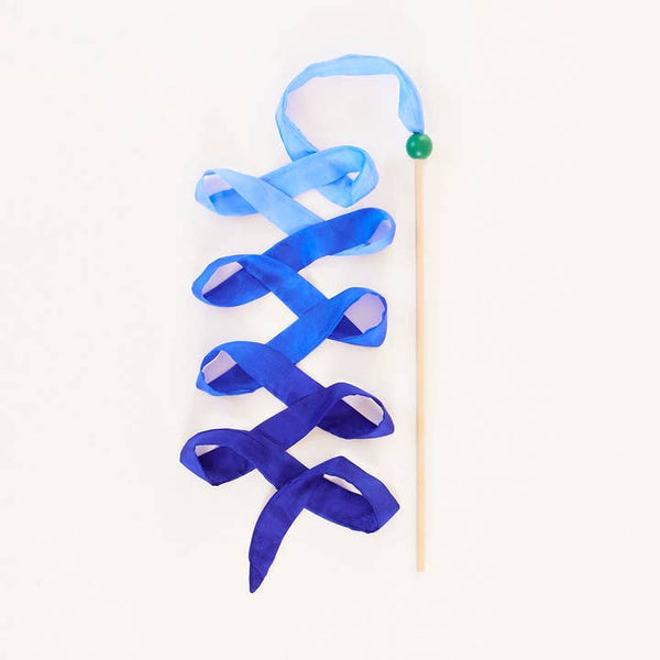 Silk & Wood Streamer - Wand For Pretend Play - Various Colors