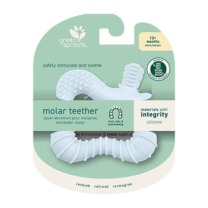 Silicone Molar Teether - Light Blueberry