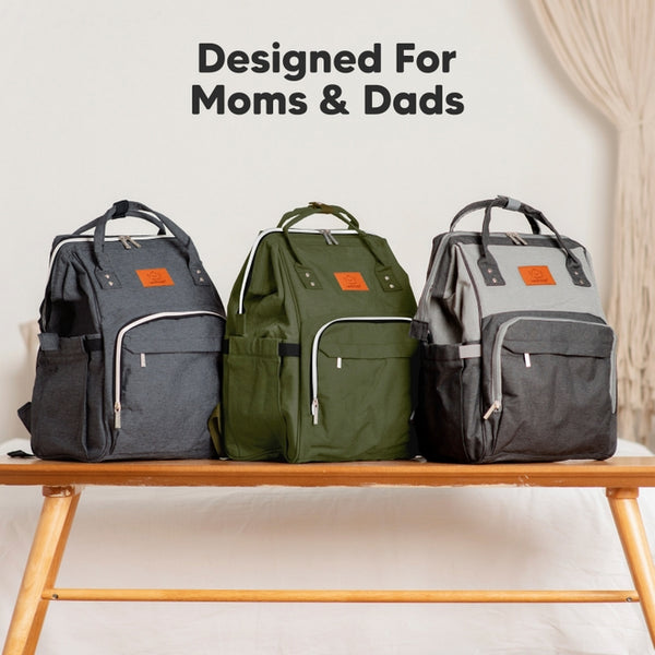 Original Diaper Backpack with Changing Pad - Dark Olive