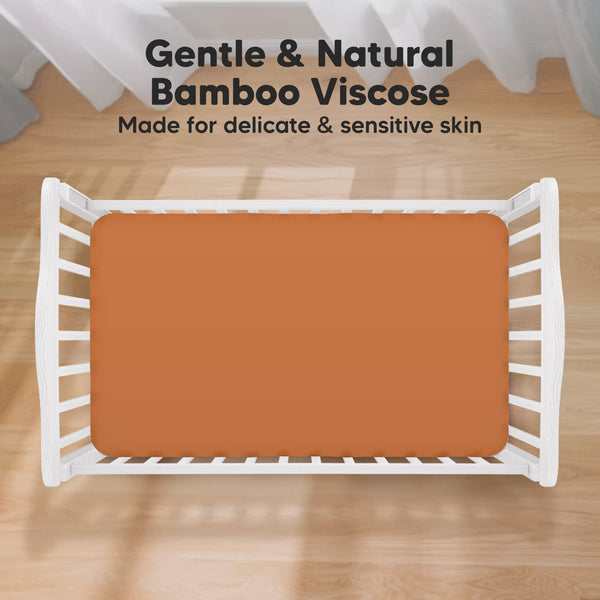 2 Pack Isla Fitted Crib Sheet - Rust