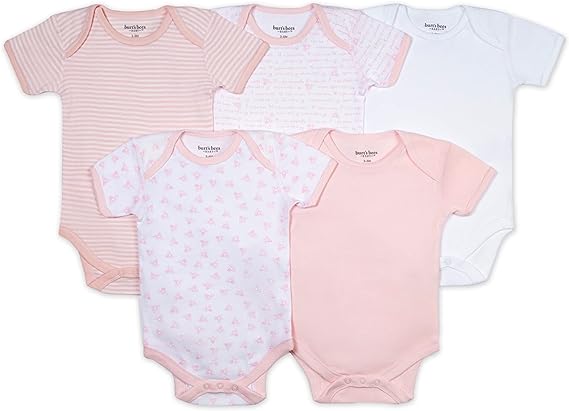 Bee Essentials Short Sleeve Bodysuits Set of 5 - Blossom