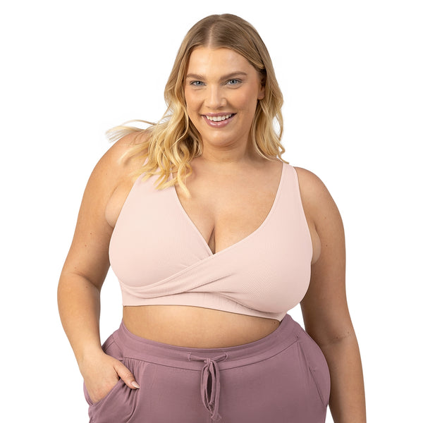 Sublime Adjustable Crossover Nursing and Lounge Bra - Soft Pink