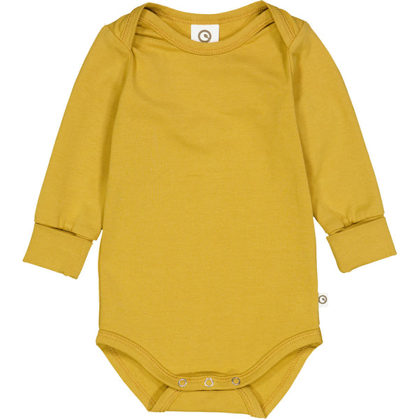 Cozy Me Long Sleeve Bodysuit - Mustard