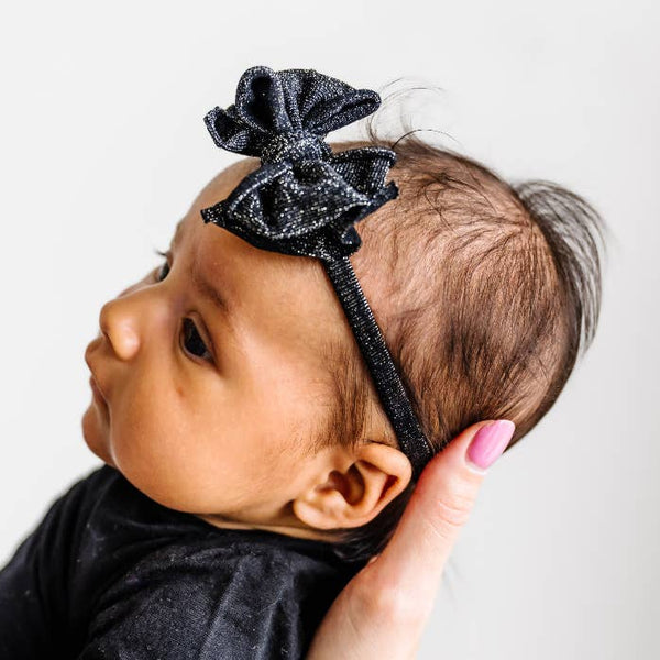 Baby Fab Skinny Headband - Metallic Black