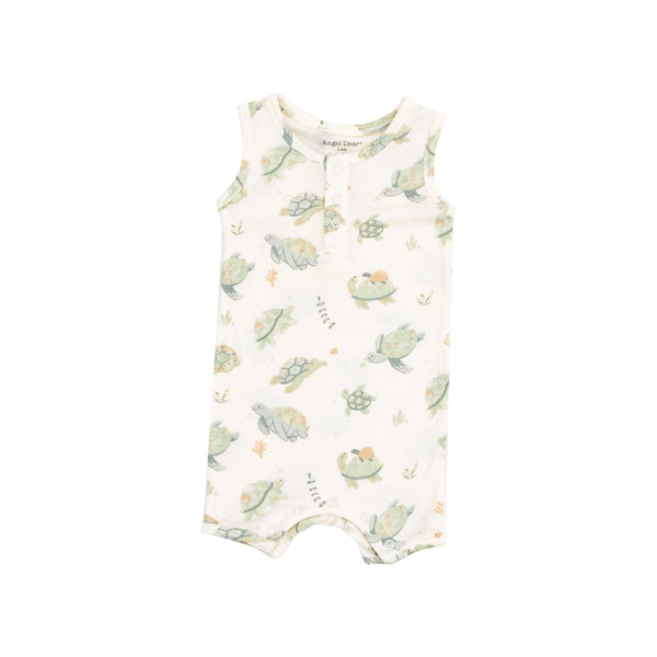 Shortie Romper - Sea Turtles Rib