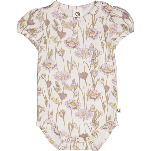 Crocus Short Sleeve Bodysuit - Balsam Cream/Orchid/Corn