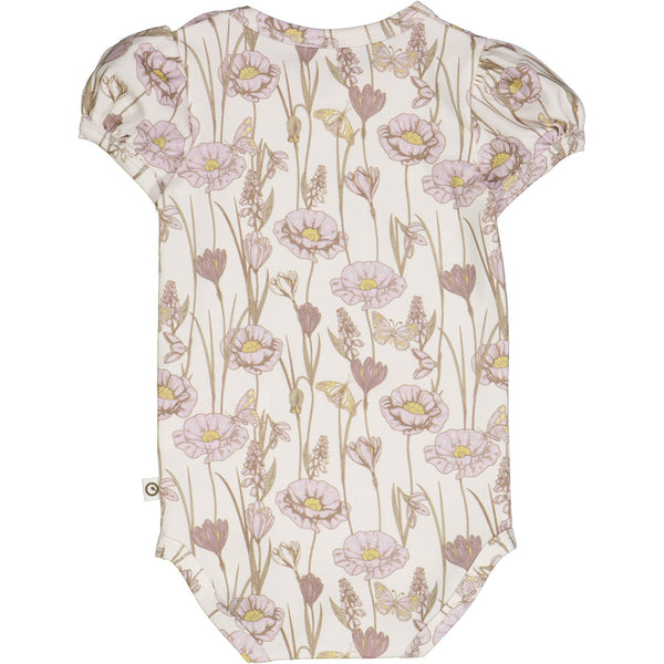 Crocus Short Sleeve Bodysuit - Balsam Cream/Orchid/Corn