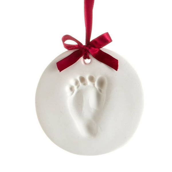 Baby Christmas Handprint or Footprint Keepsake Ornament