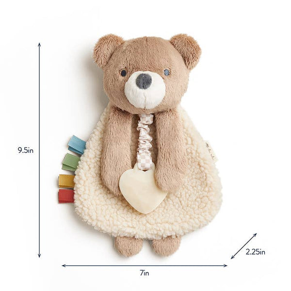 Itzy Lovey Bear Plush with Silicone Teether Toy