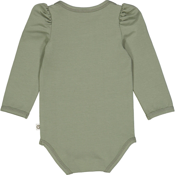 Botany Puff Long Sleeve Bodysuit - Poetry Green