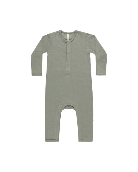 Ribbed Baby Jumpsuit - Basil