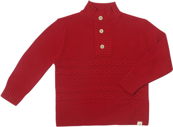 Cable Sweater - Red