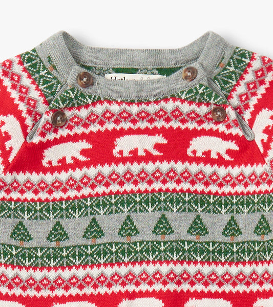 Polar Bear Fear Isle Sweater Romper