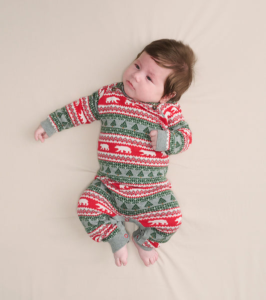 Polar Bear Fear Isle Sweater Romper