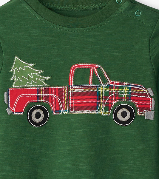 Red Plaid Truck Long Sleeve Shirt