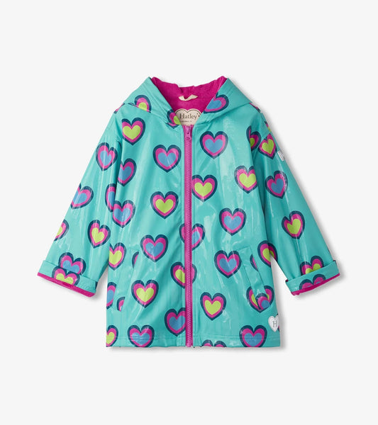 Color-Changing Raincoat - Hearts