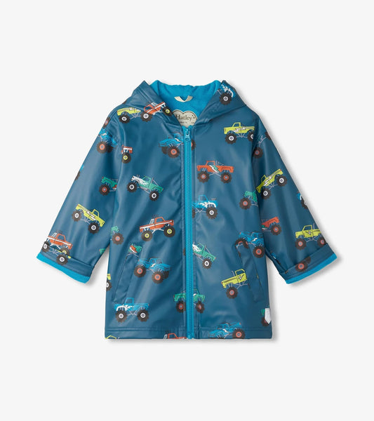 Zip Up Rain Jacket - Monster Trucks