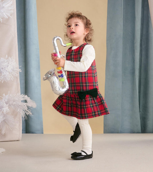 Baby & Toddler Red Plaid Pinafore Dress