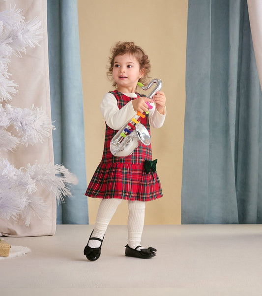 Baby & Toddler Red Plaid Pinafore Dress