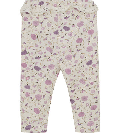 Leggings - Eggnog/Pink Floral