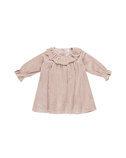 Velour Baby Dress - Blush