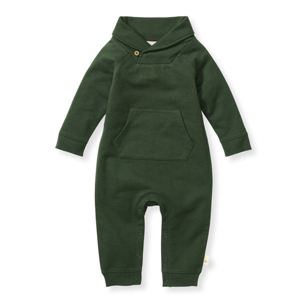 Shawl Collar Jumpsuit - Dark Jade