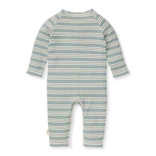 Raised Stripe Jumpsuit - Muted Blue