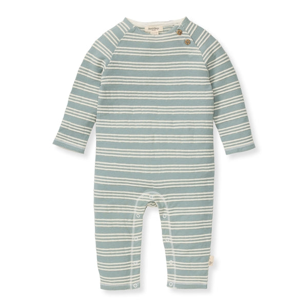 Raised Stripe Jumpsuit - Muted Blue