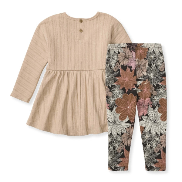 Chunky Rib Organic Shirt and Pants Set - Delicate Doe