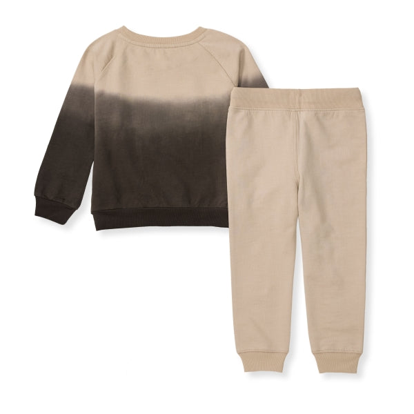 Dip Dye Organic Sweat Shirt and Pant Set - Delicate Doe