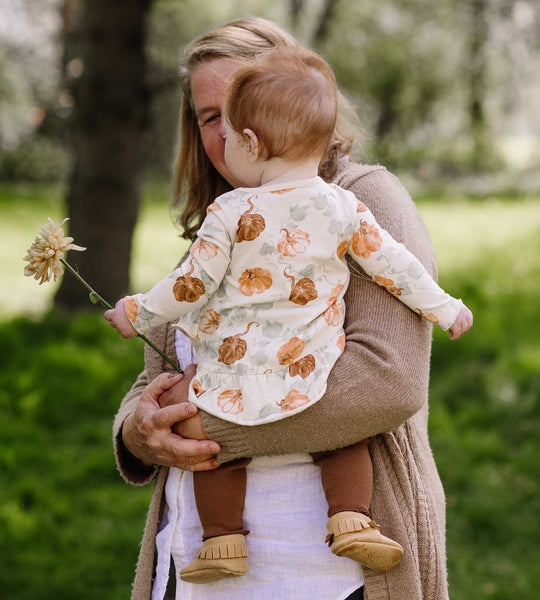 Lovey Pumpkins Tunic & Leggings Set - Oat