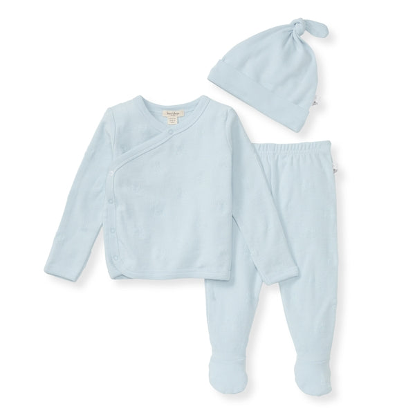 Organic Raised Terry Bee Take Home 3 Piece Set - Ocean