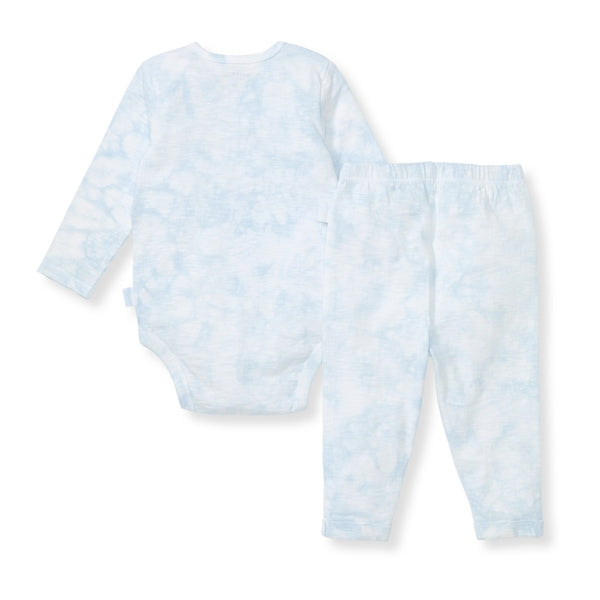 Desert Tie Dye Organic Cotton Bodysuit Set - Ocean