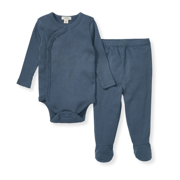 Wrap Front Baby Boy Bodysuit Set - Underwater