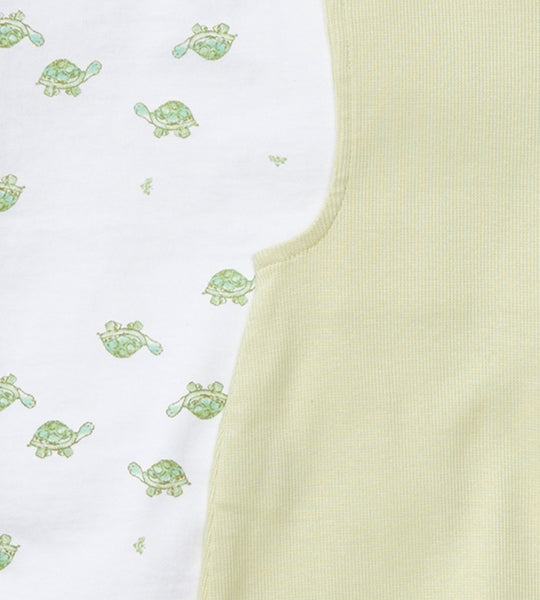 Tortoise Baby Jumpsuit & Bodysuit Set - Mint Tea