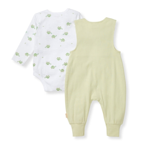 Tortoise Baby Jumpsuit & Bodysuit Set - Mint Tea