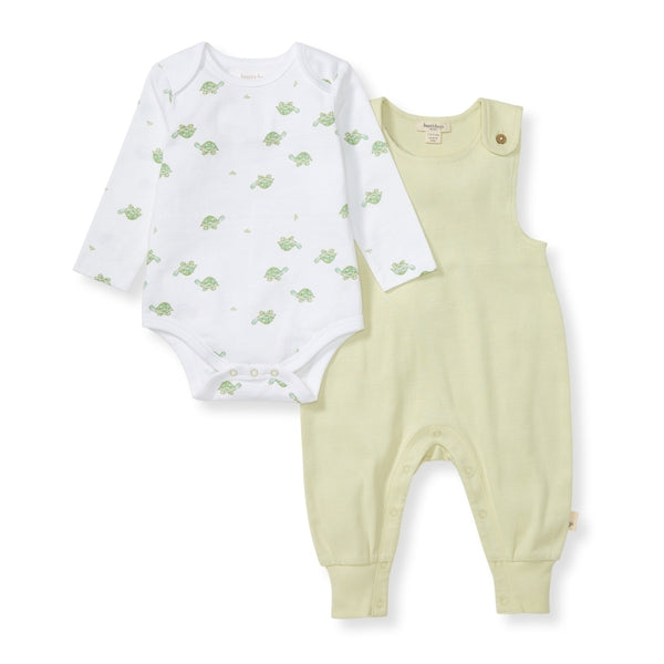 Tortoise Baby Jumpsuit & Bodysuit Set - Mint Tea