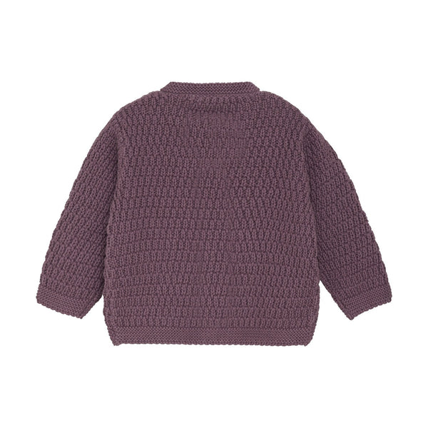 Knit Cardigan - Black Plum